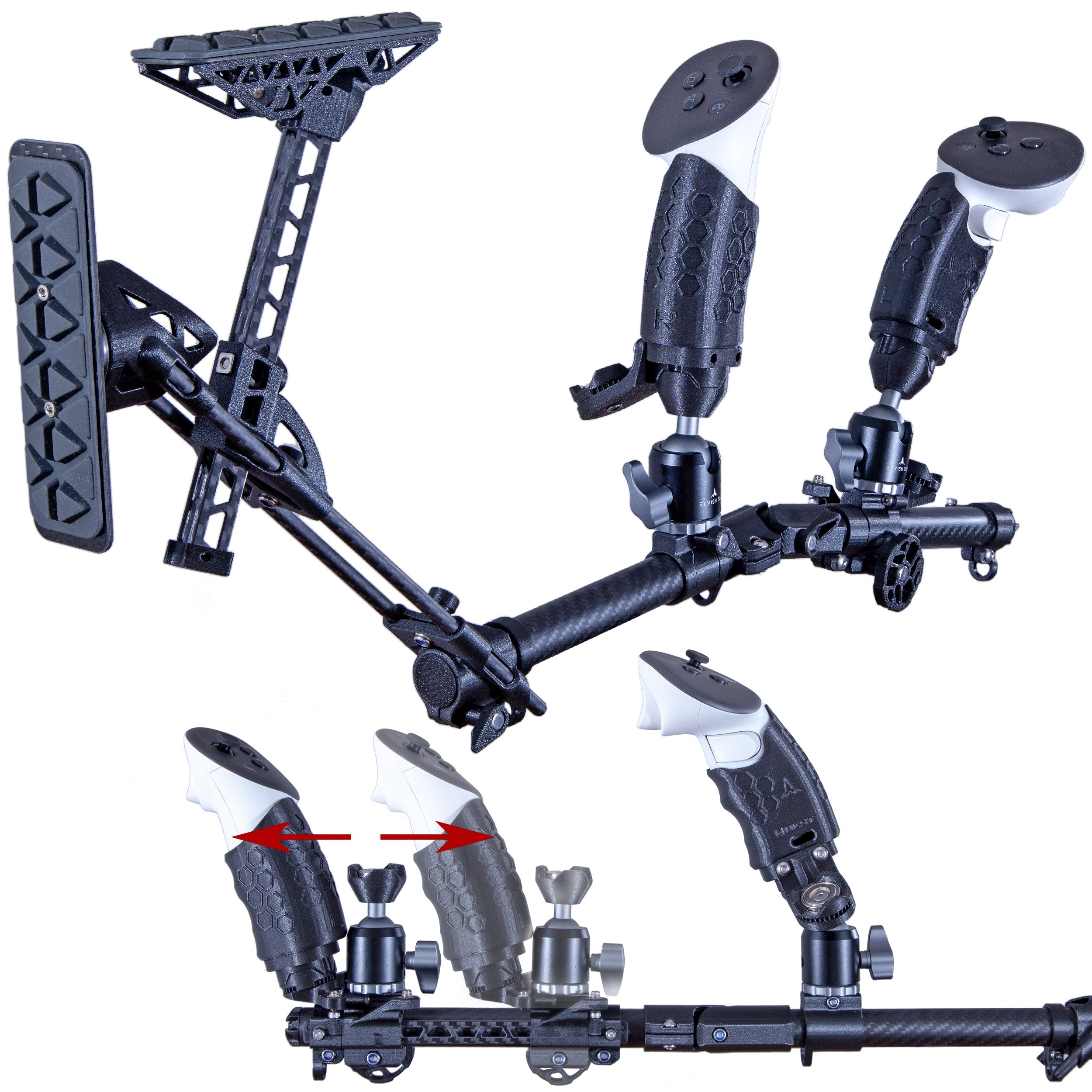 VRX-15 Ultimate VR Gun Stock Magnetic Rifle Gunstock Pistol Adapter for Quest 3 / 3S / 2 / Pro