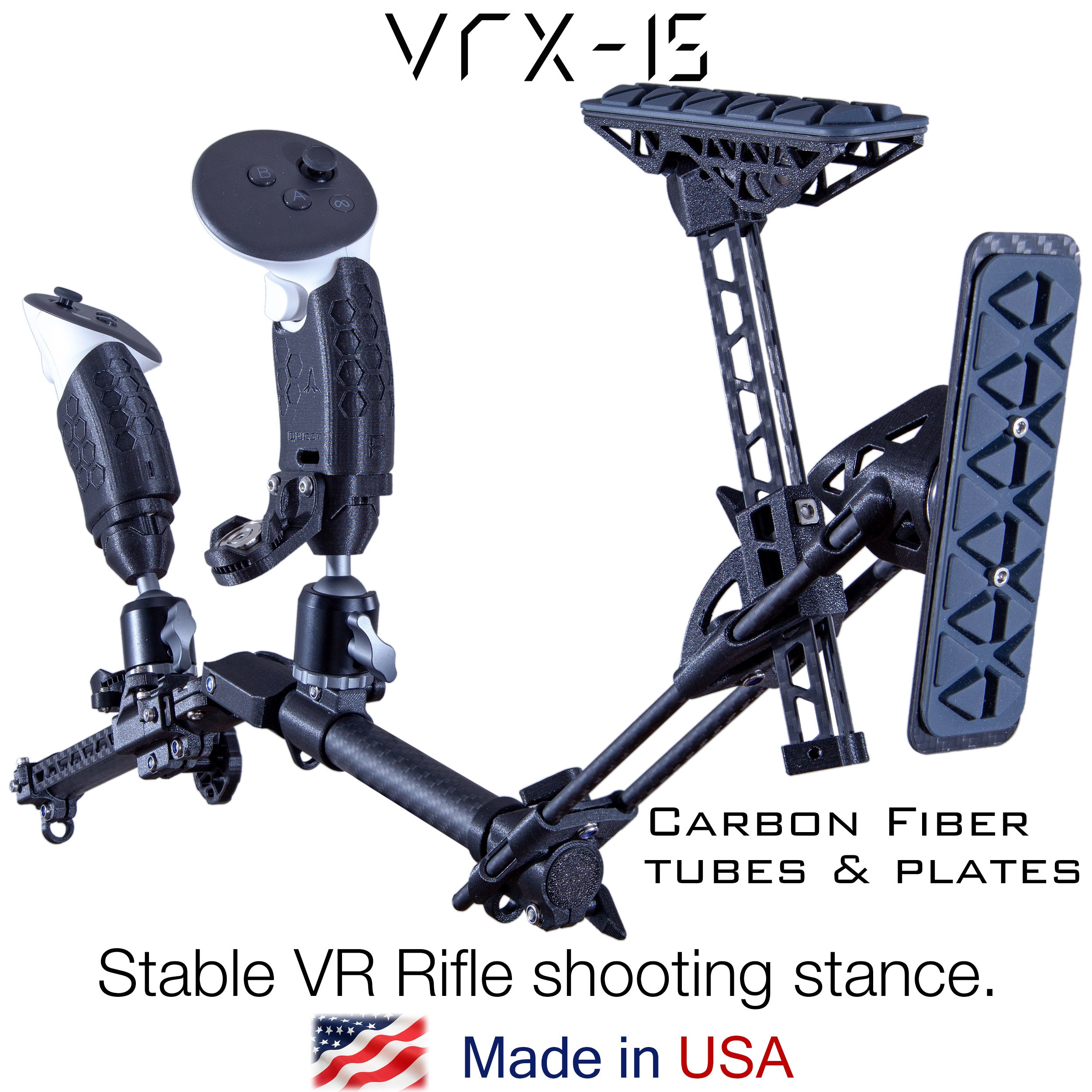 VRX-15 Ultimate VR Gun Stock Magnetic Rifle Gunstock Pistol Adapter for Quest 3 / 3S / 2 / Pro